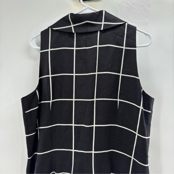 Talbots black white sleeveless wrap dress size 16 vintage - Picture 6 of 9